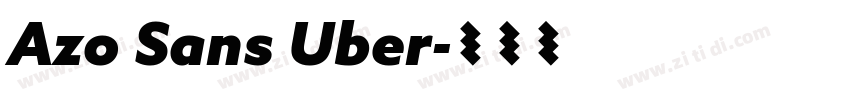 Azo Sans Uber字体转换